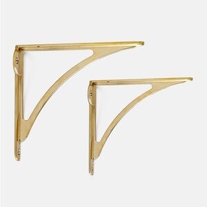 Rejuvenation Brand New in Box Arched Brass Shelf Bracket Set of 4